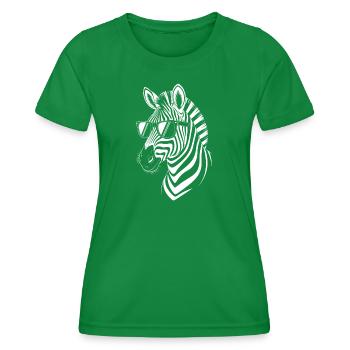Zebra Spruch Lustiges Zebra Geschenk - Frauen Funktions-T-Shirt - Kelly Green - Vorne - AI Model Female 172 dark (172cm)