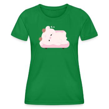 Vache fatiguée - T-shirt sport Femme - vert - Devant - AI Model Female 172 dark (172cm)