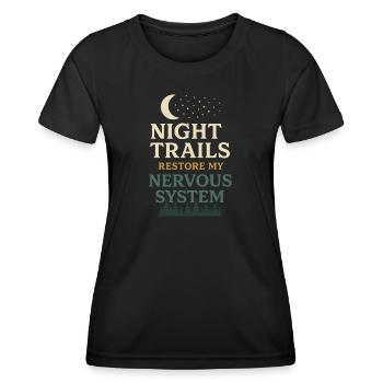 Introverti neurodivergent - T-shirt sport Femme - noir - Devant - AI Model Female 172 light (172cm)
