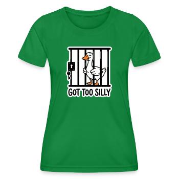 Oie idiote en prison est devenue trop ridicule - T-shirt sport Femme - vert - Devant - AI Model Female 172 dark (172cm)