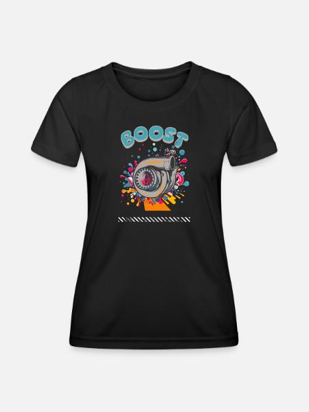 Boost - Frauen Funktions-T-Shirt - Schwarz