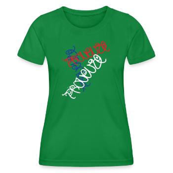 Kreatives Provence Frankreich T-Shirt - Frauen Funktions-T-Shirt - Kelly Green - Vorne - AI Model Female 172 dark (172cm)