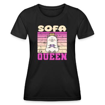 Lama gamerin - Frauen Funktions-T-Shirt - Schwarz - Vorne - AI Model Female 172 light (172cm)