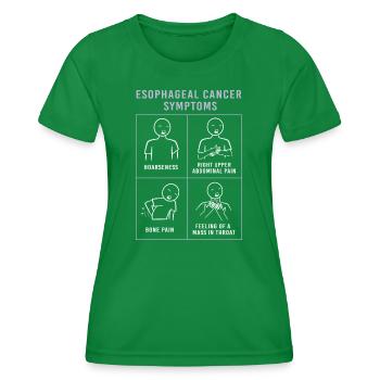 Cancer Esophagus Chemo Cancer Survivor - Women's Functional T-Shirt - kelly green - Front - AI Model Female 172 dark (172cm)