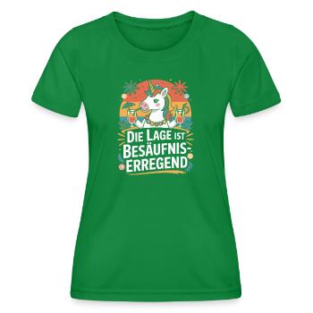 L’endroit est une bière de soirée alcoolisée - T-shirt sport Femme - vert - Devant - AI Model Female 172 dark (172cm)