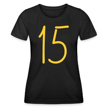 15 - Women's Functional T-Shirt - black - Front - AI Model Female 172 light (172cm)