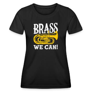 Vintage Euphonium Player - Women's Functional T-Shirt - black - Front - AI Model Female 172 light (172cm)