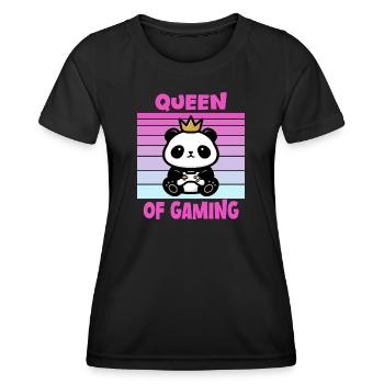Joueur de Gamen Femme Fille - T-shirt sport Femme - noir - Devant - AI Model Female 172 light (172cm)