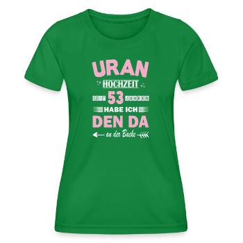 53 Jahre Beziehung Jahrestag Hochzeitstag - Frauen Funktions-T-Shirt - Kelly Green - Vorne - AI Model Female 172 dark (172cm)