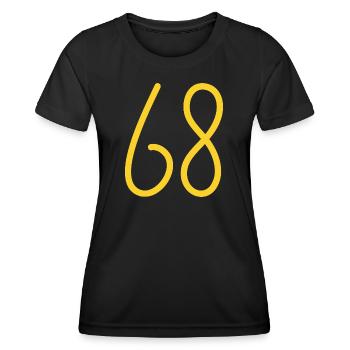 68 - T-shirt sport Femme - noir - Devant - AI Model Female 172 light (172cm)
