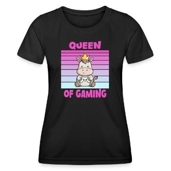 Manette Game Queen - T-shirt sport Femme - noir - Devant - AI Model Female 172 light (172cm)