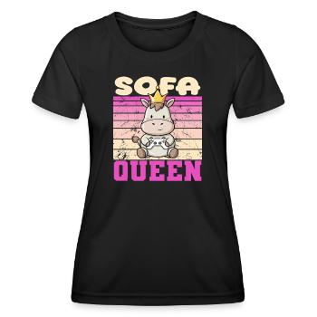 Contrôleur Gamer Animal - T-shirt sport Femme - noir - Devant - AI Model Female 172 light (172cm)