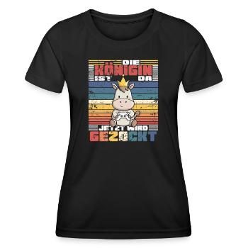 Gaming Girl Gaming - Women's Functional T-Shirt - black - Front - AI Model Female 172 light (172cm)