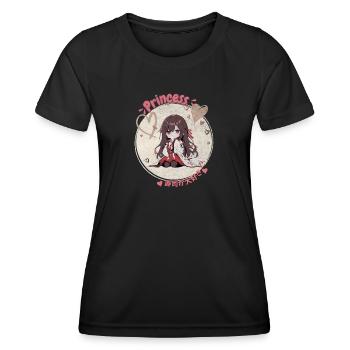 Kawaii Anime Princess – Otaku Girl Design - Frauen Funktions-T-Shirt - Schwarz - Vorne - AI Model Female 172 light (172cm)