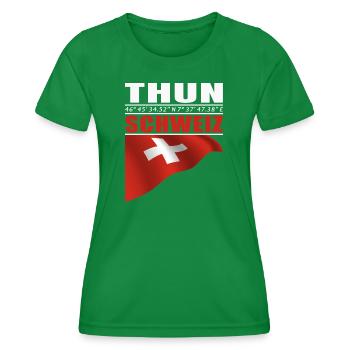 Thon - T-shirt sport Femme - vert - Devant - AI Model Female 172 dark (172cm)