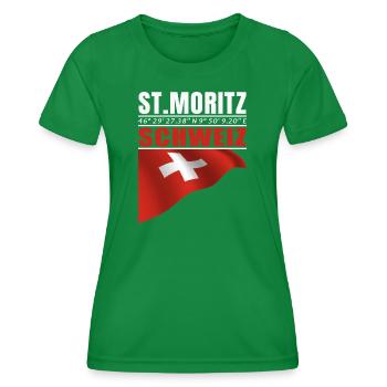 St. Moritz - Frauen Funktions-T-Shirt - Kelly Green - Vorne - AI Model Female 172 dark (172cm)