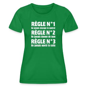 Zusteller, Postbot, Zusteller - Frauen Funktions-T-Shirt - Kelly Green - Vorne - AI Model Female 172 dark (172cm)
