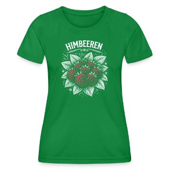 Illustration de framboises imprimé rose - T-shirt sport Femme - vert - Devant - AI Model Female 172 dark (172cm)