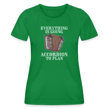 Tout se passe comme prévu - T-shirt sport Femme - vert - Devant - AI Model Female 172 dark (172cm)
