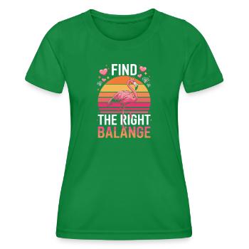  Find The Right Balange Flamingo Krone - Frauen Funktions-T-Shirt - Kelly Green - Vorne - AI Model Female 172 dark (172cm)