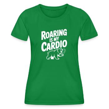 Brüllen ist mein Cardio - Frauen Funktions-T-Shirt - Kelly Green - Vorne - AI Model Female 172 dark (172cm)