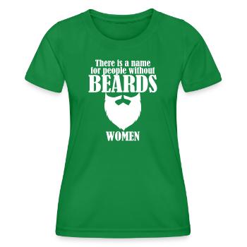 Name für Menschen ohne Bart Frauen - Frauen Funktions-T-Shirt - Kelly Green - Vorne - AI Model Female 172 dark (172cm)