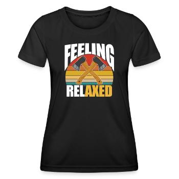 Se sentir détendu - T-shirt sport Femme - noir - Devant - AI Model Female 172 light (172cm)