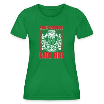 Skull Fade Out Graphic - Women's Functional T-Shirt - kelly green - Front - AI Model Female 172 dark (172cm)