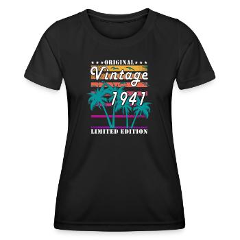 Born in 1941 - Women's Functional T-Shirt - black - Front - AI Model Female 172 light (172cm)