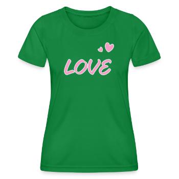 Love pastel et coeurs dessinés - T-shirt sport Femme - vert - Devant - AI Model Female 172 dark (172cm)