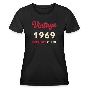 Vintage 1969 – Boxing Club Retro Geburtsjahr - Frauen Funktions-T-Shirt - Schwarz - Vorne - AI Model Female 172 light (172cm)