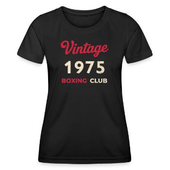 Vintage 1975 – Boxing Club Retro Geburtsjahr - Frauen Funktions-T-Shirt - Schwarz - Vorne - AI Model Female 172 light (172cm)