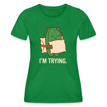 Stachelig, aber bemüht - Frauen Funktions-T-Shirt - Kelly Green - Vorne - AI Model Female 172 dark (172cm)
