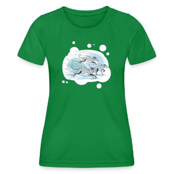Windhunde - Frauen Funktions-T-Shirt - Kelly Green - Vorne - AI Model Female 172 dark (172cm)