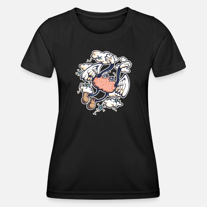Ecstatic brain - Women's Functional T-Shirt - black