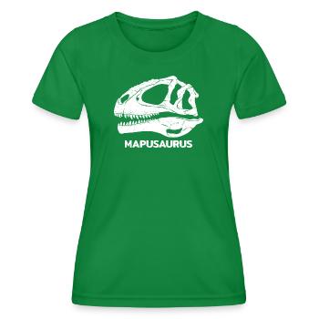 Mapusaurus Schädel Fossil - Frauen Funktions-T-Shirt - Kelly Green - Vorne - AI Model Female 172 dark (172cm)