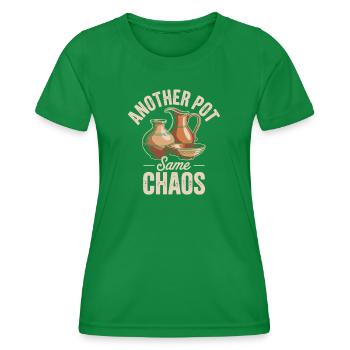 Pottery Lover Keramik Töpfern Humor - Women's Functional T-Shirt - kelly green - Front - AI Model Female 172 dark (172cm)