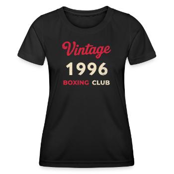 Vintage 1996 – Boxing Club Retro Geburtsjahr - Frauen Funktions-T-Shirt - Schwarz - Vorne - AI Model Female 172 light (172cm)