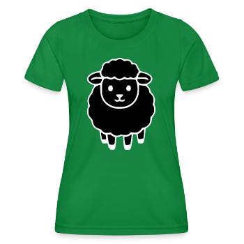schwarzes Schaf - Frauen Funktions-T-Shirt - Kelly Green - Vorne - AI Model Female 172 dark (172cm)