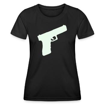 Pistol Weapon - Women's Functional T-Shirt - black - Front - AI Model Female 172 light (172cm)