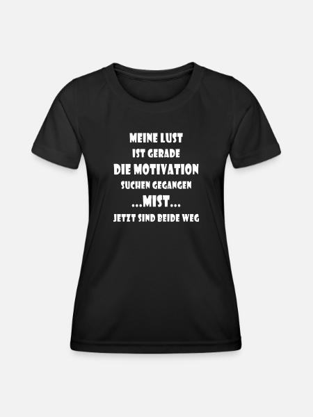 Motivation - Frauen Funktions-T-Shirt - Schwarz