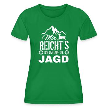 I've had enough hunting motif - Women's Functional T-Shirt - kelly green - Front - AI Model Female 172 dark (172cm)