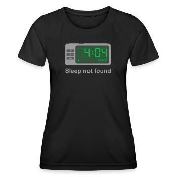 Erreur 404 - Sommeil non trouvé - T-shirt sport Femme - noir - Devant - AI Model Female 172 light (172cm)