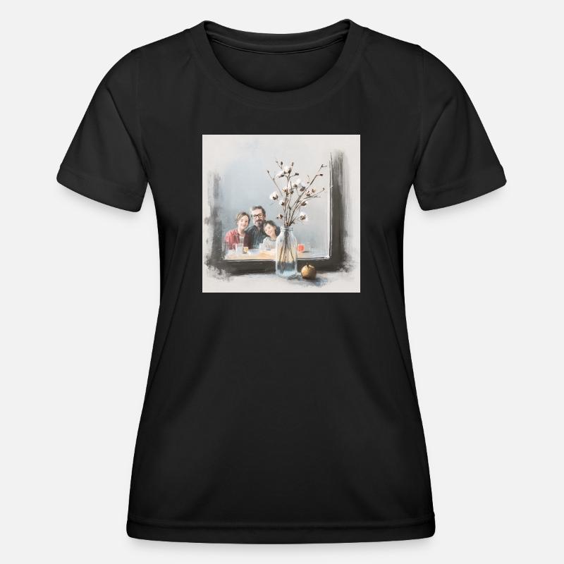 Family breakfast - Women's Functional T-Shirt - black
