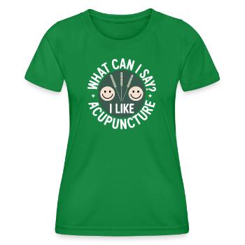 Acupuncture Médecine chinoise Santé - T-shirt sport Femme - vert - Devant - AI Model Female 172 dark (172cm)