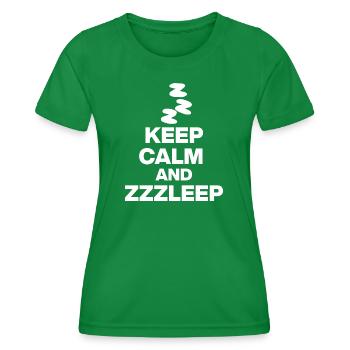 RESTE CALME ET ZZZLEEP 1aZzzleep - T-shirt sport Femme - vert - Devant - AI Model Female 172 dark (172cm)