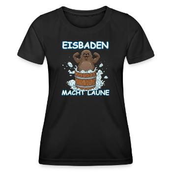Eisbaden Seehund - Frauen Funktions-T-Shirt - Schwarz - Vorne - AI Model Female 172 light (172cm)