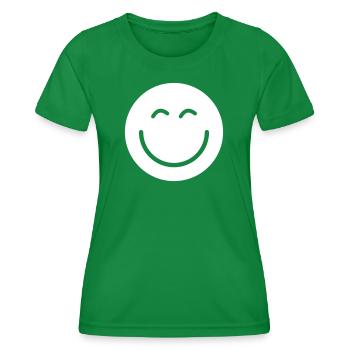 Sourire souriant, bonne humeur - T-shirt sport Femme - vert - Devant - AI Model Female 172 dark (172cm)