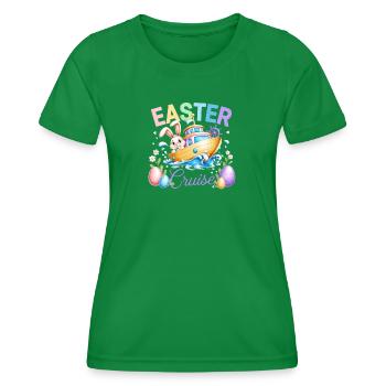 Easter Cruise Holiday Quote - Women's Functional T-Shirt - kelly green - Front - AI Model Female 172 dark (172cm)