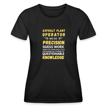Exploitant d’usine d’asphalte - T-shirt sport Femme - noir - Devant - AI Model Female 172 light (172cm)